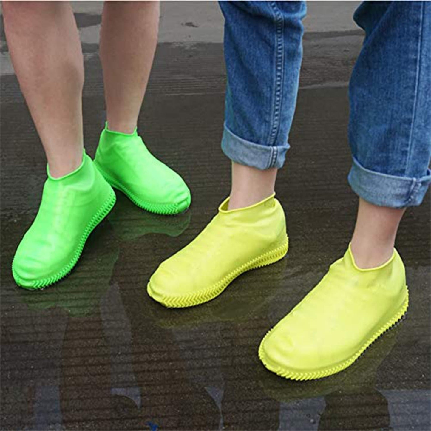 Silicone Waterproof & Anti-Skid Shoe Covers – Reusable Boot Protectors (L & XL Sizes)