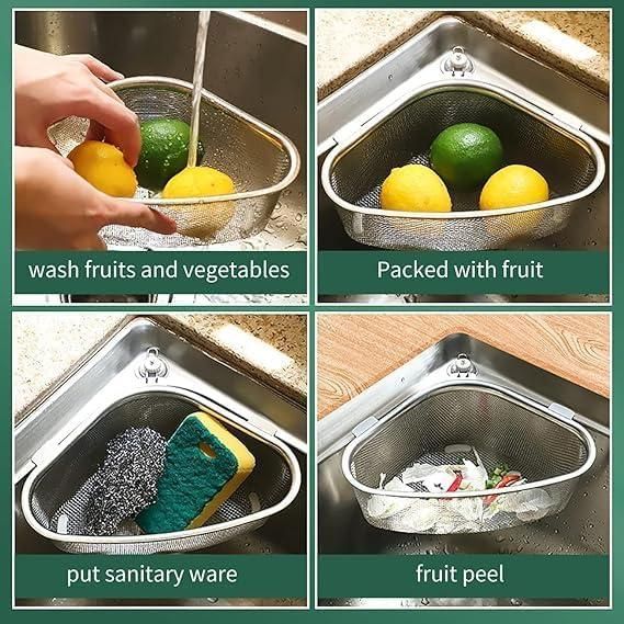 Triangle Stainless Steel Sink Drain Basket