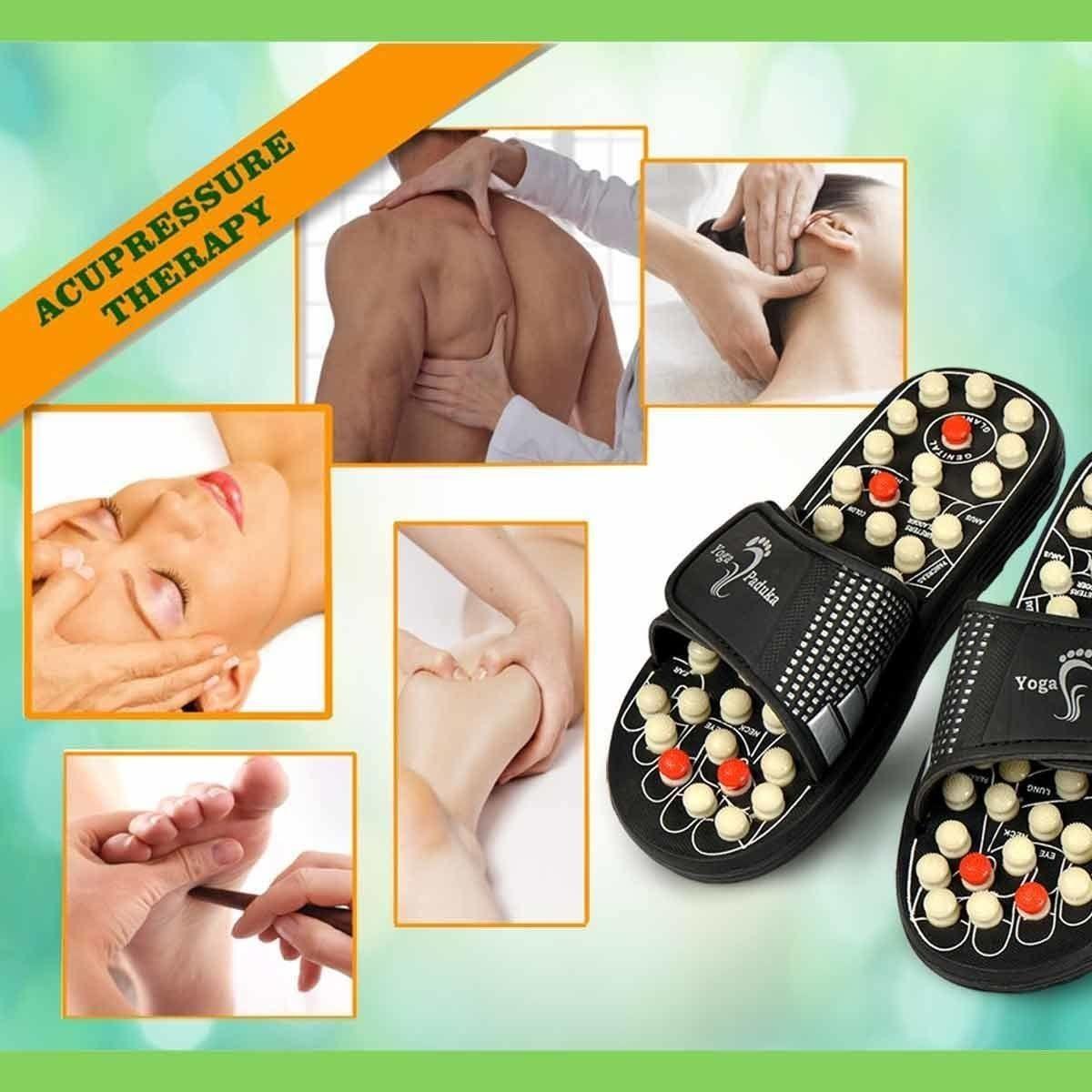 Acupressure & Magnetic Therapy Slippers for Men & Women – Foot Massager for Pain Relief & Blood Circulation