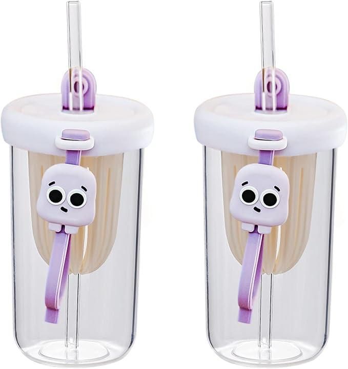 Fruit Infuser Glass Tumbler with Straw