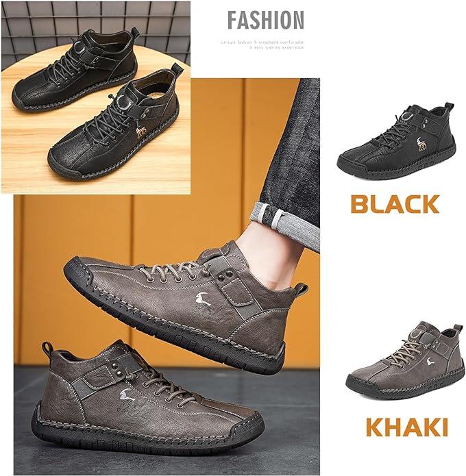 Men’s High-Top Hiking Shoes – Thickened Sole, Rugged & Comfortable Outdoor Footwear
