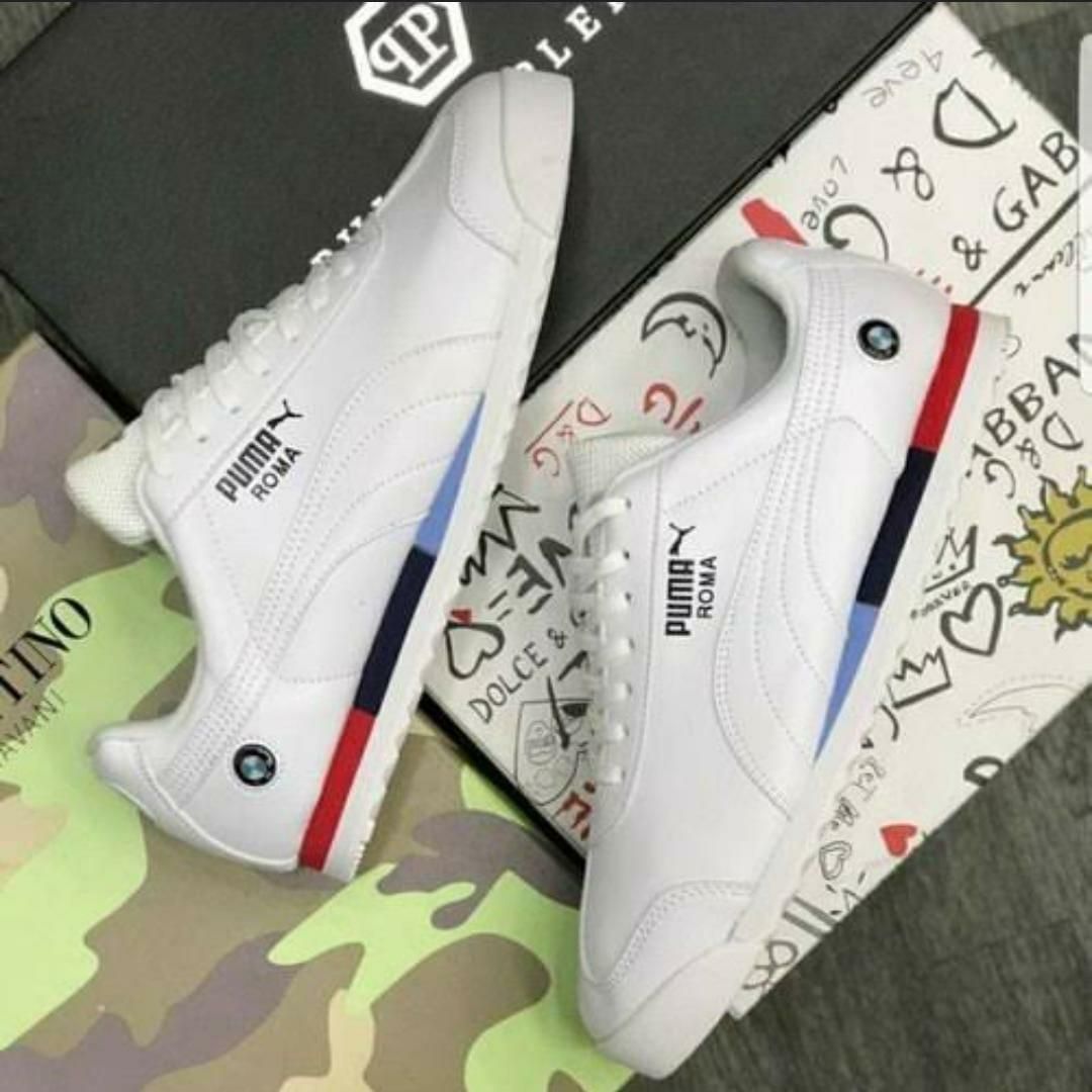 Puma Men’s White Casual Sports Shoes – Daily Wear Lace-Up Sneakers
