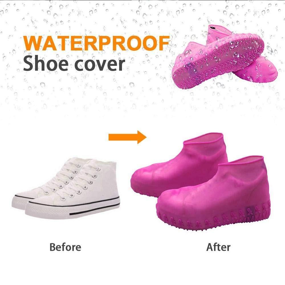 Silicone Waterproof & Anti-Skid Shoe Covers – Reusable Boot Protectors (L & XL Sizes)
