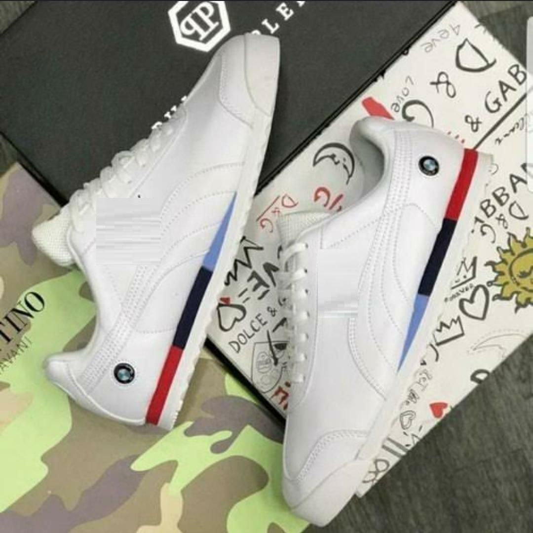 Puma Men’s White Casual Sports Shoes – Daily Wear Lace-Up Sneakers