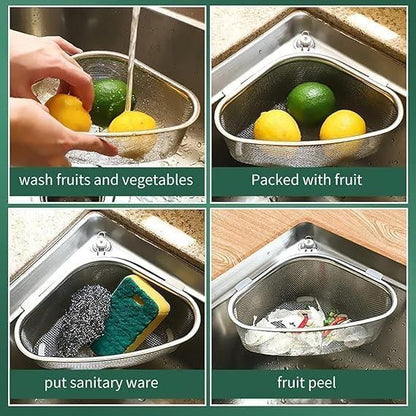 Triangle Stainless Steel Sink Drain Basket