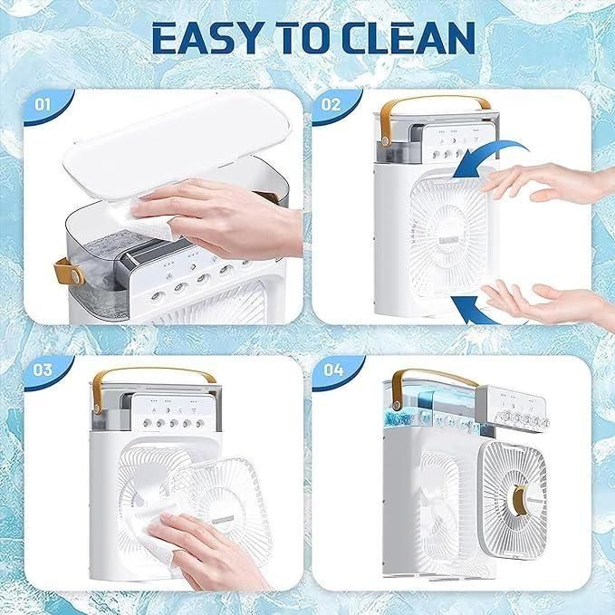 Portable USB Mist Fan & Air Cooler – Multifunction Spray Humidifier Fan for Home