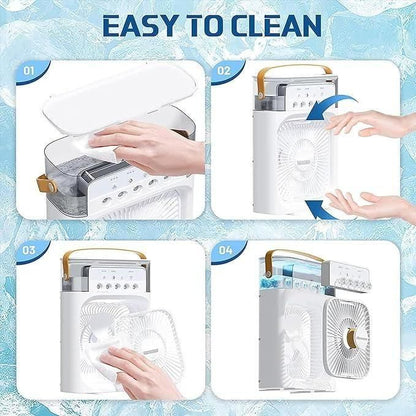 Portable USB Mist Fan & Air Cooler – Multifunction Spray Humidifier Fan for Home