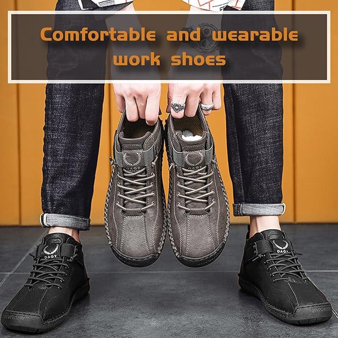 Men’s High-Top Hiking Shoes – Thickened Sole, Rugged & Comfortable Outdoor Footwear