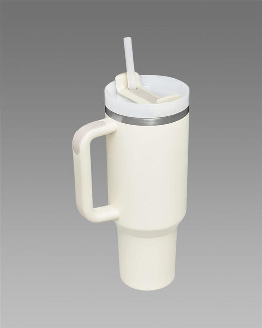 Stainless Steel Tumbler with Lid & Straw – Vacuum Insulated Cup for Water, Tea, or Coffee