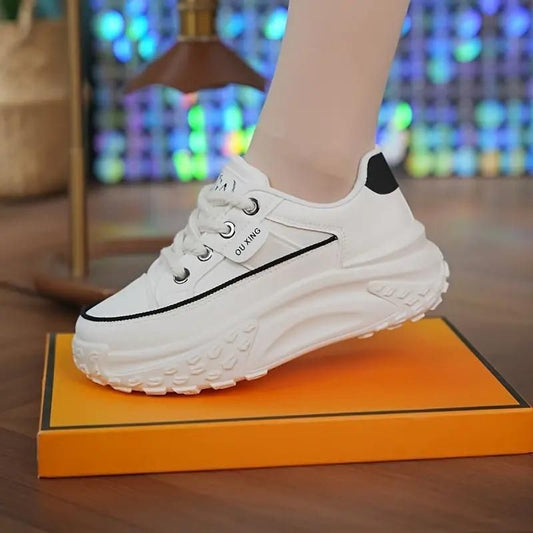 Women’s White Casual Sneakers – Stylish & Comfortable Lace-Up Shoes