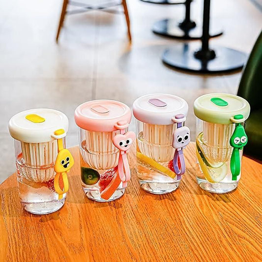 Fruit Infuser Glass Tumbler with Straw