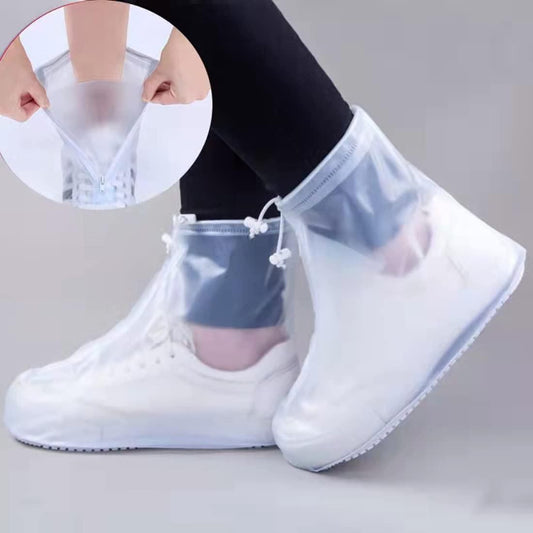 Reusable Waterproof PVC Shoe Covers – Easy-to-Wear & Portable (All Sizes)