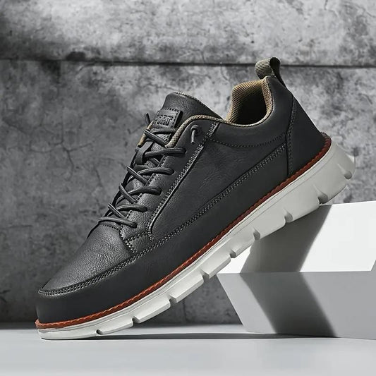 Men’s Black Ultra-Comfy Soft Sole Sneakers – Lightweight Casual Lace-Up Shoes