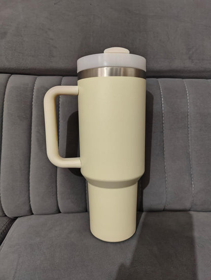 Stainless Steel Tumbler with Lid & Straw – Vacuum Insulated Cup for Water, Tea, or Coffee