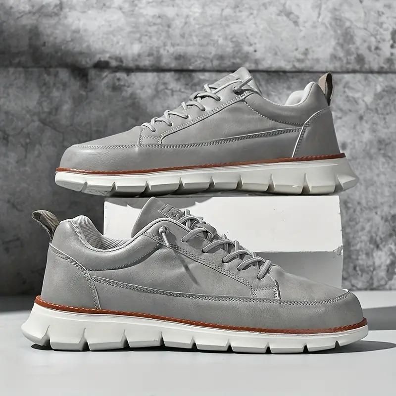 Men’s Grey Ultra-Comfy Soft Sole Sneakers – Lightweight & Stylish Casual Shoes
