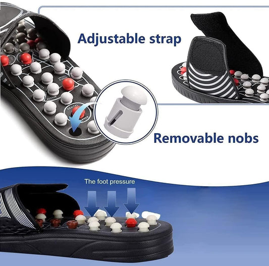 Acupressure & Magnetic Therapy Slippers for Men & Women – Foot Massager for Pain Relief & Blood Circulation